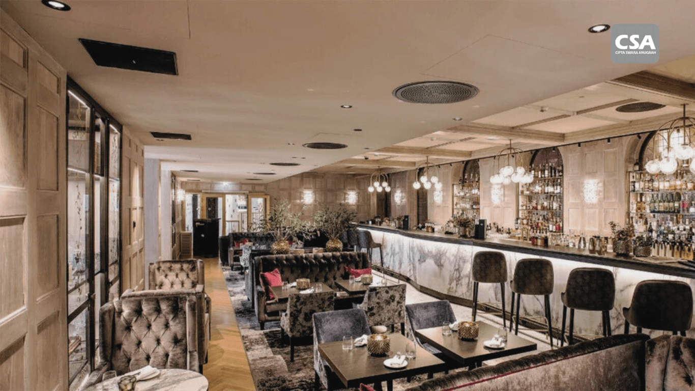 instalasi speaker cafe indoor